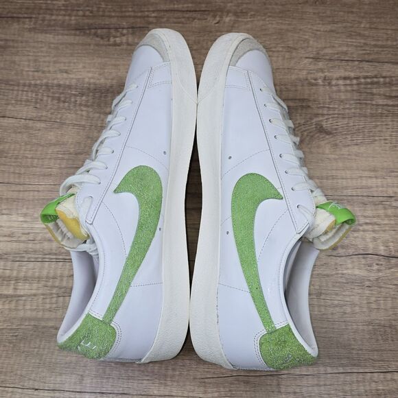 Nike Blazer \'77 Vintage Low Soccer Men\'s Sz 15 White Green Sneakers (DJ6193-100) main image 6